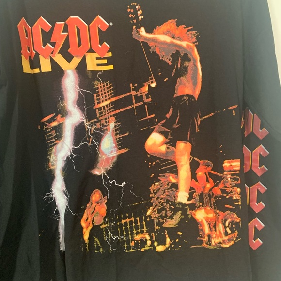 ⭐️ACDC Black Long Sleeve Concert T-shirt M NWOT - Picture 2 of 4